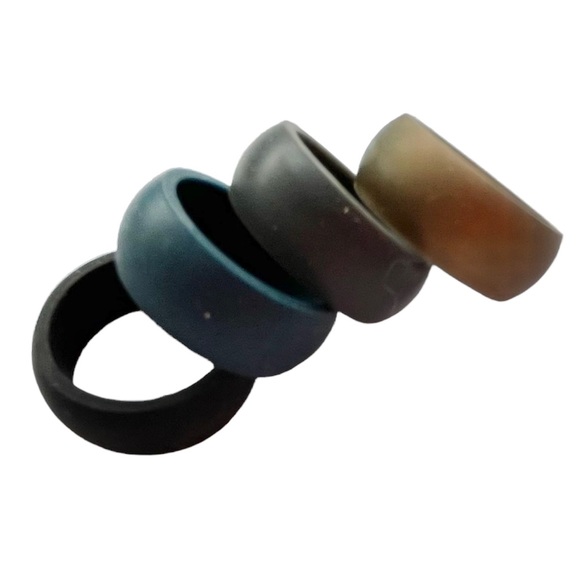 NEW 4 Silicone Ring Band Size 8 HiUnik Wedding Sport - Picture 7 of 7